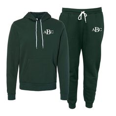 Stay cozy and stylish in this Monogrammed Bella + Canvas Hoodie and Jogger Set! Experience superior comfort that will have you feeling your best- and looking put together with your monogram on both pieces :) “Nice Threads” The Highest Quality Embroidery🧵 Family Matching Long Sleeve Hoodie With Letter Print, Sporty Hooded Sweatshirt With Embroidered Logo, Casual Sports Hoodie With Embroidered Logo, Monogram Sweatpants, United Monograms Sweatshirts, Summer Bottoms, Long Sleeve Baseball Tee, Matching Sets Outfit, Sweat Set