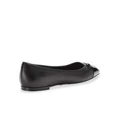 A soft and flexible version of the classic ballet flat, in black nappa leather with a black patent-leather cap toe. This item is eligible for exchange or store credit only. Sarah Flint, Pointe Shoes, Virtual Fashion, Black Ballet Flats, High Quality Shoes, Leather Cap, Ballet Flat, Black Patent Leather, Nappa Leather