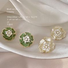 Color: A567 Green, A574 Beige Fashion Element: Camellia Style: Sweet Beige Fashion, Sweet Earrings, Chromatic Aberration, Gift Jewelry, Party Birthday, Style Retro, Accessories Earrings, Ring Necklace, Retro Fashion