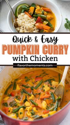 quick and easy pumpkin curry with chicken