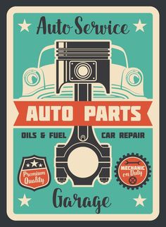 Auto service vector poster Oil Poster Design, Services Poster Design, Service Poster Design, Services Poster, Car Oil, Auto Poster, Vector Poster