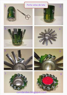 instructions to make a tin can flower arrangement