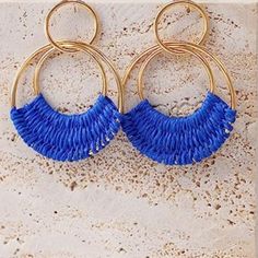 Blue Made Of Durable Wicker Raffia In Blue Approx 2.25" Post Style Available In Other Colors As Well, Listed Separately. More Raffia , Rattan And Wicker Accessories In My Closet / Shop Most Of My Other Earrings Are Dangle Types That Can Be Upgraded To Solid Sterling Silver Or 14k Gold Filled Wires So If You Have Sensitive Ears Like Me, Check My Other Items For That Type. I Have A Background In Jewelry Design In Nyc And I Buy My Ear Wires From A Legitimate Metal Source Jewelry Supplies Company. I Blue Small Hoop Earrings For Summer, Trendy Blue Earrings For Spring, Blue Hoop Jewelry For Summer, Blue Hoop Earrings For Spring, Trendy Blue Hoop Earrings For Spring, Blue Hoop Jewelry For The Beach, Trendy Small Blue Hoop Earrings, Trendy Blue Small Hoop Earrings, Blue Small Hoop Jewelry For The Beach