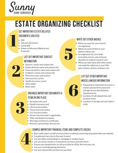 Important Documents Checklist, Executor Of Estate Checklist, Organization Checklist