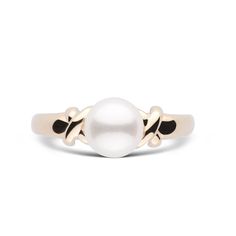 Love Collection Akoya Pearl Ring Letters To Loved Ones, Pearl Ring Design, Akoya Pearl Ring, Sign Letters, Cultured Pearl Ring, Akoya Pearl Necklace, Akoya Pearl Earrings, Pearl Rings, Pearl And Diamond Ring