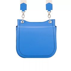 Cairo in Azure Pebble Nappa by Cape Cobra Saddle crossbody bag with double gusset interior and back pocket. Interior: leather and goat suede lining with pockets. Includes detachable webbing crossbody strap. Dimensions: Height 11.4 inch | Length 10.3 inch | Width 2.4 inch Not your color? Enquire below. Blue Calf Leather Shoulder Bag With Detachable Strap, Calf Leather Crossbody Shoulder Bag With Leather Handles, Calf Leather Crossbody Bag With Leather Handles, Crossbody Saddle Bag With Adjustable Strap In Calf Leather, Adjustable Strap Calf Leather Crossbody Shoulder Bag, Calf Leather Crossbody Saddle Bag With Adjustable Strap, Calf Leather Crossbody Shoulder Bag With Adjustable Strap, Epsom Leather Crossbody Shoulder Bag, Epsom Leather Crossbody Shoulder Bag With Leather Lining