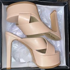 Brand New In Box, Never Worn Beige Platform Heels For Night Out, Modern Beige Heels For Party, Chic Beige Heels For Night Out, Shoes Women Heels, Shoes Heels, Size 7, Womens Sizes, Women Shoes, Brand New