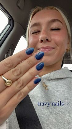 Teen Nails, Navy Nails, Cute Simple Nails, Summery Nails, Basic Nails, Casual Nails, Cute Gel Nails, Nails 2024, Dipped Nails