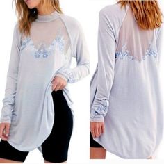 Up For Grabs Is A Brand New Free People Saheli Glacier Blue Long Sleeve Mesh Yoke Embroidered Trim Blouse Women's Size Xs. Never Worn Or Used. Measurements Laying Flat Are Included In Photos, Please Compare Them To Your Own For Proper Fit! Please Refer To All Photos. Ask Any Questions Prior To Purchasing. Thanks! Casual Long Sleeve Tops With Lace Patchwork, Spring Lace Patchwork Tops, Spring Tops With Lace Patchwork And Stretch, Stretch Tops With Lace Patchwork For Spring, Fitted Floral Embroidery Tops For Winter, Winter Long Sleeve Lace Patchwork Top, Stretch Long Sleeve Tops With Lace Patchwork, Long Sleeve Stretch Tops With Lace Patchwork, Stretch Long Sleeve Top With Lace Patchwork