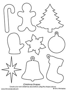 christmas shapes to print out for kids