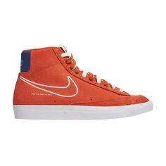 Find NIKE Blazer Mid '77 'first Use on Editorialist. Blazer Mid '77 'First Use - Orange' Nike Blazer Mid 77, Nike Blazer Mid, Blazer Mid, Nike Blazer, Hi Top, Men's Nike, Top Sneakers, Nike Men, Great Deals