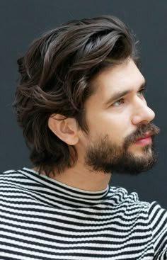 Shoulder Length Mens Hair Wavy, Medium Hair Man Style, Longer Mens Hair, Man Medium Hairstyle, Hair Styles For Medium Length Men, Mens Wavy Haircuts Medium, Mens Medium Length Haircut, Mens Shoulder Length Hair, Mens Haircut Medium Length