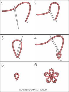 step by step instructions on how to make an origami bow