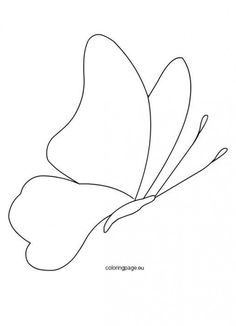 the outline of a butterfly on a white background