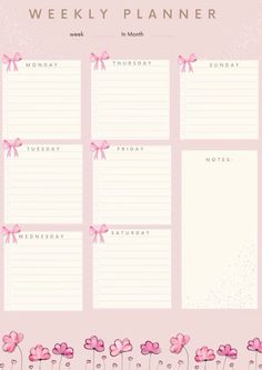 Coquette Planner, Plan Your Day, Plan Planner, Planning Your Day, Good Notes, Planner Template, Weekly Planner, Digital Planner, The Cutest