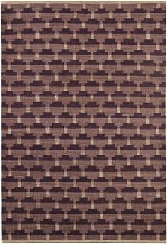 a brown and tan rug with squares on it