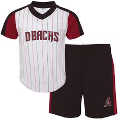 PRICES MAY VARY. Stylish Outfit: This 2-piece set features a short-sleeve t-shirt and shorts, perfect for kids aged 2-4. Officially Licensed: Showcasing an official MLB design, this set allows your little one to represent their favorite team. Comfortable Wear: Made from high-quality, breathable materials for all-day comfort. Easy Care: Machine washable for hassle-free cleaning and maintenance. Versatile Style: The classic design makes this set suitable for various casual occasions. Unleash your Sporty Cotton Short Set With Short Sleeve, Sporty Crew Neck Playwear Set, Sports Sets With Graphic Print And Short Sleeves, Short Sleeve Cotton Sports Set, Cotton Sports Sets With Short Sleeves, Sporty Short Sleeve Sets With Letter Print, Sporty Graphic Print Short Sleeve Set, Backyard Adventure, Practice Outfits