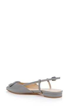 This sleek pointy-toe sandal is topped with logo hardware and outfitted with an adjustable slingback strap. Adjustable slingback strap with buckle closure Leather upper, lining and sole Imported Evening Slingback Sandals With Tang Buckle, Designer Slingback Sandals With Buckle Closure, Chic Slingback Pumps With Buckle And Single Toe Strap, Chic Leather Slingback Pumps With Tang Buckle, Chic Evening Slingback Sandals With Tang Buckle, Elegant Evening Slingback Sandals With Tang Buckle, Chic Slingback Pumps With Adjustable Strap, Spring Formal Slingback Sandals With Tang Buckle, Formal Spring Slingback Sandals With Tang Buckle