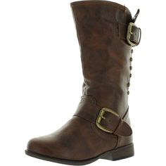 Link Legend-24K Girls Two Buckle Zipper Back Boots Size: 4 M US Big Kid.  Color: Brown.  Gender: female.  Age Group: kids. Ladies Boots, Girls Shoes Kids, Winter Snow Boots, Boots Brown, Fit Inspo, Big Kid, Brown Boots, Fitness Inspo, Snow Boots