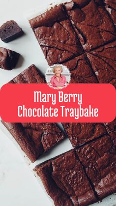 Mary Berry Chocolate Traybake Mary Berry Tray Bakes, Marry Berry Recipes, Lemon Drizzle Traybake, Chocolate Traybake