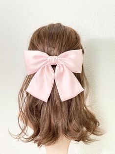 Satin hair bow, Bow Knot Hair Clip, France bow. Hair Accessories for Women and Girls, Bow Hair Accessory, by TwincraftStore on Etsy Highlight Hair Dye, Hairstyles For Thinning Hair, Bun Bow, Satin Hair Bow, Bow Bun, Knot Hair, Champagne Blonde, Princess Core, Bow Bow