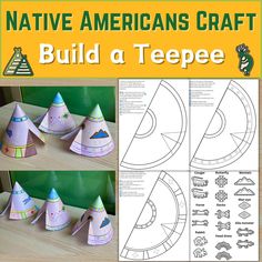 native americans craft build a teepeee with pictures and instructions to make it in the shape