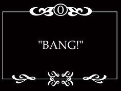 a black and white photo with the word bang in it's center, surrounded by ornate