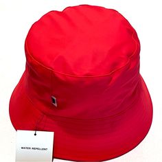 Zara Water Repellent Bucket Hat In Size Medium Red Available For Purchase In Red, Yellow And Green (See Separate Listings) This Cute Hat Is Water Repellent: - Fully Lined - 100% Polyester - Zara Logo Tab On One Side - Seamed Brim - Size Is Medium - Color: Red. Also Available In Yellow And Green (See Pics And Video)! **Warning: These Are My Original Pictures And Listing And Are Not Permitted For Use Anywhere Else** See All My Listings Bundle Up To 5lbs And Save On Shipping Brand New With Tags Pri Red Bucket Hat For Outdoor Summer Activities, Red Bucket Hat With Short Brim For Outdoor, Red Outdoor Hat For Spring, Red Bucket Hat For Summer Outdoor, Red Spring Outdoor Hat, Red Brimmed Bucket Hat For Spring, Red Wide Brim Bucket Hat For Outdoor, Casual Red Flat Brim Bucket Hat, Red Short Brim Bucket Hat For Outdoor