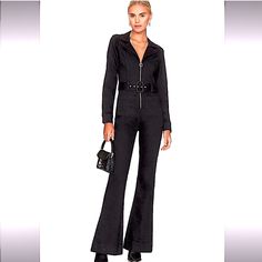 Nwt Show Me Your Mumu Augusta Black Denim Long Sleeve Jumpsuit - Xs Ships Same Or Next Day Sustainability Sourced Denim Makes Each One Unique So Any Minor Fading Is Intentional & Shouldn’t Be Considered Flaws, They Add To Vintage Wash Of Denim, Pls Ask If Any Q’s! Tags: Superdown Free People Nookie Majorelle Reformation Anthropologie Zara Lna Tularosa Lovers + Friends And Nbd Amanda Uprichard Norma Kamali Michael Costello Astr House Of Harlow Asos For Love And Lemons Indah Danielle Guizio Cami N Trendy Fitted Denim Jumpsuit With Long Sleeves, Fitted Long Sleeve Denim Jumpsuit For Fall, Fitted Jumpsuits And Rompers For Work, Fitted Jumpsuits And Rompers For Formal Fall Events, Fitted Formal Jumpsuits And Rompers For Fall, Formal Fall Jumpsuits And Rompers, Fitted Formal Jumpsuits And Rompers For Winter, Fitted Jumpsuits And Rompers With Pockets For Date Night, Fall Night Out Jumpsuits And Rompers With Pockets