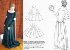 True Blue Me & You DIYs for Creatives Medieval Dress Pattern, Sca Costumes, Medieval Wedding Dress, Medieval Pattern, Medieval Garb, Medieval Wedding, Costume Patterns