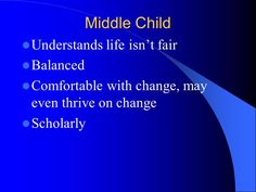 the words middle child understand that they are being able to learn how to use them