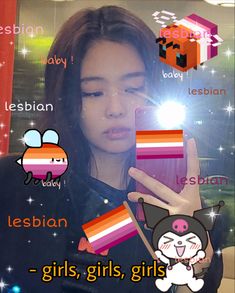 Lesbian Cats Icons, Lesbian Pfp Icons Kpop, Lesbian Demi Flag Icon, Cute Pfp With Lesbian Flag, Cat Holding Lesbian Flag, Wholesome Pictures, Anime Best Friends, Kpop Girl Groups