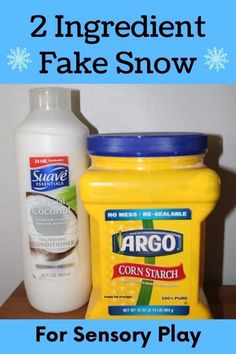 two ingredients to make fake snow for christmas