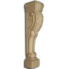 a carved wooden column with an intricate design