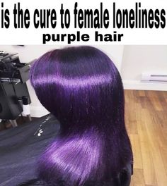 #purplehair #purple #pinterest #viralpins #foryoupage #femalelonliness Purple Hair Costume Ideas, Purple Hair Black Women, Purple Hair Icon, Purple Haired Characters, Purple Hair Character, Purple Hair Pfp, Shades Of Purple Hair, Billie Eilish Hair, Purple Natural Hair