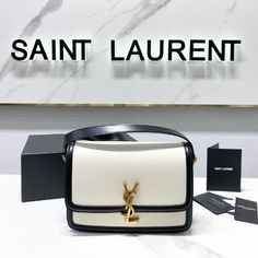 YSL Saint Laurent MONOGRAM Cross-body shoulder strap Adjustable length One main compartment contains card slots, a foldable flat pocket and a front foldable document pocket.

 Size 23x16x6 High-end White Flap Bag For Travel, High-end White Flap Bag For Daily Use, Formal White Shoulder Bag With Logo, White Logo Shoulder Bag For Formal Occasions, Designer Rectangular Satchel With Logo, Designer White Flap Bag With Detachable Strap, High-end White Crossbody Flap Bag, High-end White Flap Bag With Detachable Strap, High-end White Shoulder Flap Bag