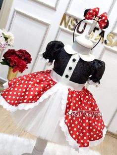 a dress made to look like minnie mouse