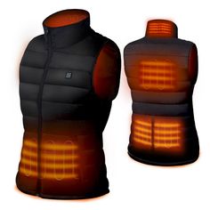 PRICES MAY VARY. 【Keep Your Body Toasty】Built in with quality carbon fiber heat elements and 3 heating levels (131°F, 122°F & 113°F) to generate consistent heat for 6 core body parts, including your neck, back, abdomen, and waist, helping to maintain body warmth, promote blood circulation, and relieve pain as well as tension in muscles. 【USB-Powered for Lasting Heat】Uniquely powered by a portable charger with 2A or 2.4A USB output to keep warmth in and stand up against elements. Plugged into a 1 Outdoor Look, Heated Vest, Heated Clothing, Heated Socks, Heated Gloves, Heated Jacket, Always Cold, Body Curves, Body Warmer