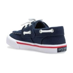 Flexible, comfortable & boat-inspired, Sperry’s Boys Bahama Jr sneaker is an adult favorite designed for toddlers. Fitted with a memory foam footbed, and an alternative closure with fixed laces for easy on/off, this sneaker is salt-washed and sea-ready. Canvas Slip-on Boat Shoes With Rubber Sole, Navy Synthetic Sneakers For Outdoor, Navy Synthetic Outdoor Sneakers, Navy Slip-on Sneakers With Ortholite Insole, Casual Low-top Boat Shoes With Rubber Sole, Comfortable Boat Shoes With Cushioned Footbed, Canvas Boat Shoes With Rubber Sole, Navy Slip-on Sneakers For Outdoor, Comfortable Navy Sneakers With Rubber Sole