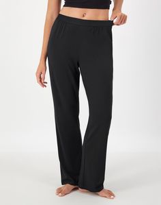 Hanes Originals Women's SuperSoft Comfywear Lounge Pants, 30" Full Length 4-way Stretch Pants For Loungewear, Pull-on Trousers For Loungewear, Comfort Stretch Solid Color Pull-on Pants, Comfort Stretch Pull-on Ankle-length Bottoms, Comfort Stretch Pull-on Ankle-length Pants, Comfort Stretch Ankle-length Pull-on Bottoms, Comfort Stretch Ankle-length Pants With Elastic Waistband, Comfortable Straight Leg Bottoms With Elastic Waistband, Comfortable Solid Pull-on Style Pants