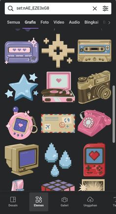 an iphone screen with various stickers on it and the text, i love you