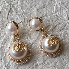 Wedding Earrings-Faux Pearls Earrings -Performance Earrings Material: Faux Pearls, Dimension: 1.2 In Long New Without Tag Glam Earrings, Stamped Earrings, Brown Earrings, Pearls Earrings, Blue Dangle Earrings, Dog Earrings, Faux Pearl Earrings, Pearl Cream, Moonstone Earrings