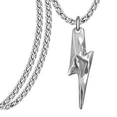 PRICES MAY VARY. Lightning Bolt Necklace Design: The lightning bolt necklace symbolizes power, strength, and energy. It represents a dynamic spirit, resilience, and the drive to overcome obstacles. Wearing a lightning bolt charm embodies a commitment to harnessing inner strength and facing life's challenges head-on. This lightning bolt pendant necklace for men is a perfect accessory for those who appreciate bold and impactful jewelry. Material: Crafted from 925 sterling silver, the lightning bol Lightning Bolt Necklace, The Lightning, Necklace Design, Jewelry For Men, Necklace For Men, Lightning Bolt, Inner Strength, Necklace Sterling Silver, Stainless Steel Chain