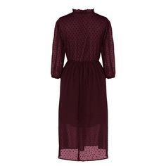 Wine Red V Neck 3/4 Sleeve Slim Waist Chiffon Dress Chiffon Long Sleeve Midi Dress For Daywear, Chiffon Midi Dress With Long Sleeves For Daywear, Chic Red Half Sleeve Dress, Spring Chiffon Dress With 3/4 Sleeves, Chiffon Long Sleeve Midi Dress For Work, Midi-length Chiffon Dress For Work, Red Chiffon Midi Dress, Women Dresses Casual, Slim Waist