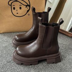 Product information: Lining material: Leather Color: black, brown, black plus velvet, Brown with velvet Size: 35, 36, 37, 38, 39, 40 Sole material: rubber Toe holder shape: round head Shoe Upper material: Microfiber Wearing method: oversleeves/shoe covers Function: wear-resistant Size: Packing list: A pair of short boots Product Image: Big Head, Fitness Watch, Shoe Covers, Short Boots, Brown Boots, Packing List, Brunei, Fashion Boutique, Heeled Boots