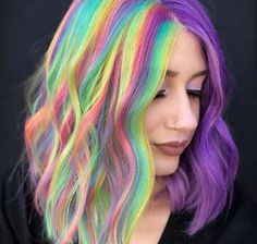 Hair Colors For Summer, Lavender Hair Colors, Cotton Candy Hair, Split Dyed Hair, Rave Hair, Behind The Chair, Hair Color Crazy, Pulp Riot, Lavender Hair