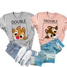 Best Friend Disney Shirts, Duo Shirts, Best Friend Disney, Disney Shirts Matching, Best Friends Shirts, Bestie Things, Friends Shirts, Disney Best Friends