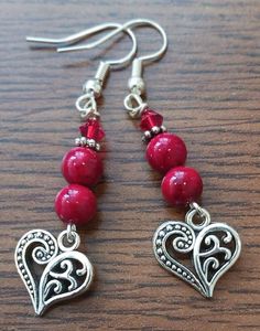 This Dangle & Drop Earrings item is sold by creationbyanita. Ships from Owings Mills, MD. Listed on Sep 2, 2024 Christmas Jewellery Ideas, Red Dangle Earrings, Trendy Jewelry Ideas, Simple Bead Earrings, Pony Bead Jewelry, Diy Earrings Dangle, Handmade Earings, Xmas Jewelry, Handmade Jewelry Business