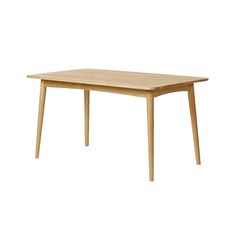 a wooden table with two legs and a square top on an isolated white background,