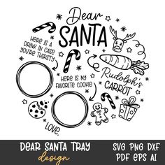 dear santa is my favorite cookie svg dxf eps png cut file